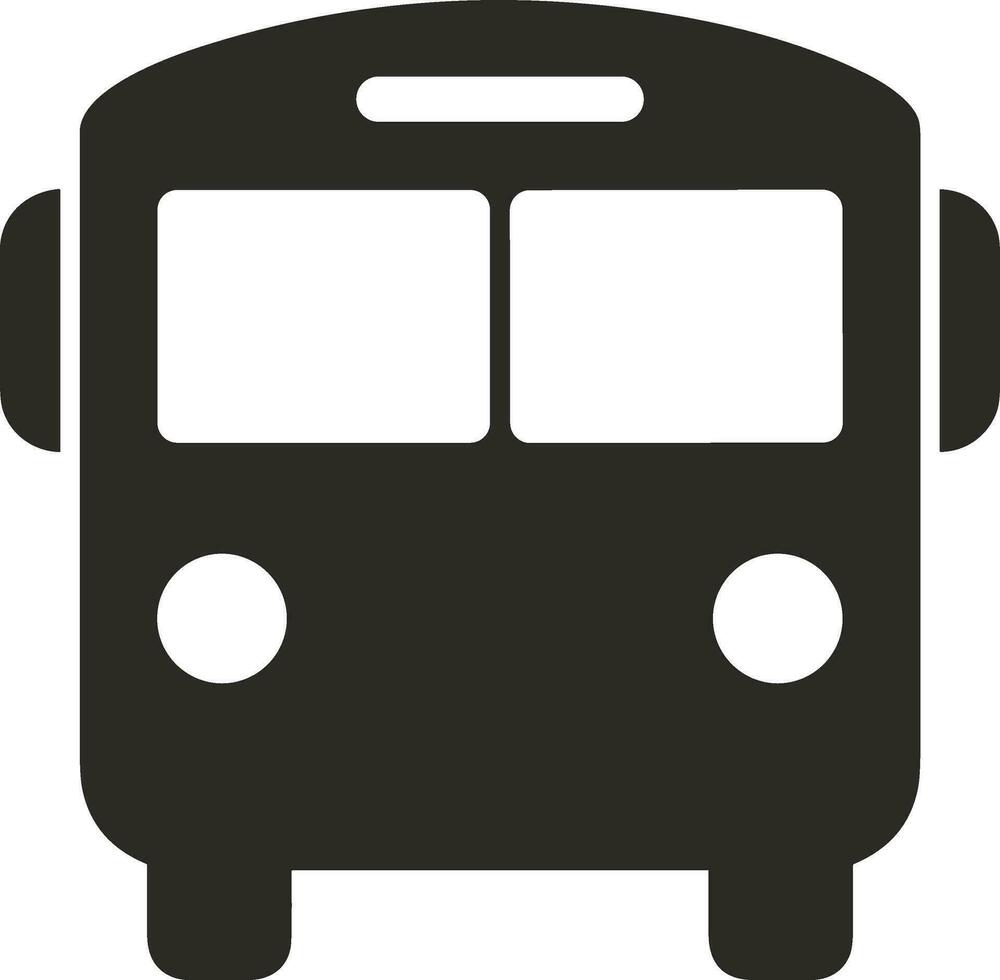 Bus transportation symbol icon vector image. Illustration of the silhouette bus transport public travel design image. EPS 10