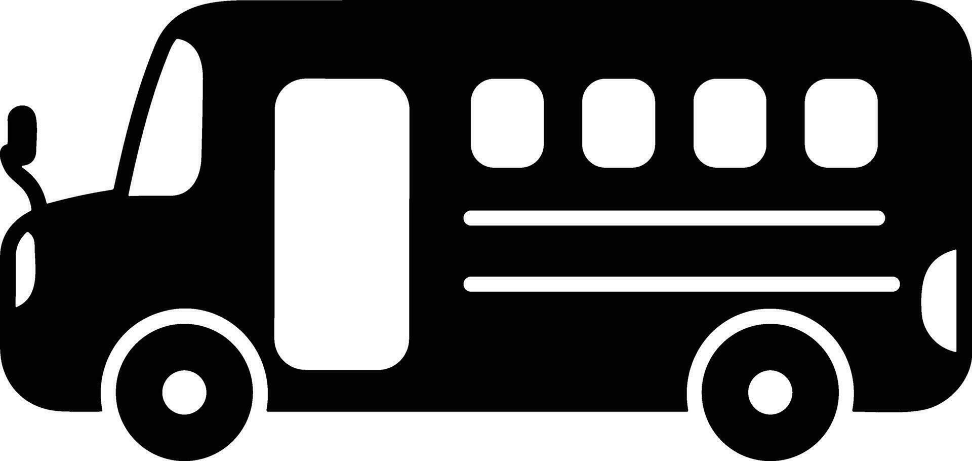 Bus transportation symbol icon vector image. Illustration of the silhouette bus transport public travel design image. EPS 10