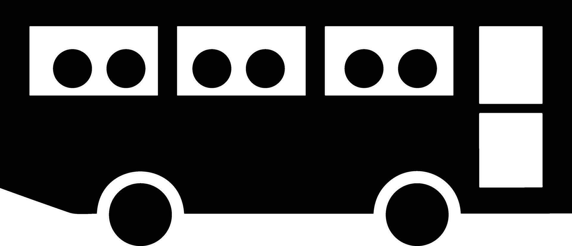 Bus transportation symbol icon vector image. Illustration of the silhouette bus transport public travel design image. EPS 10