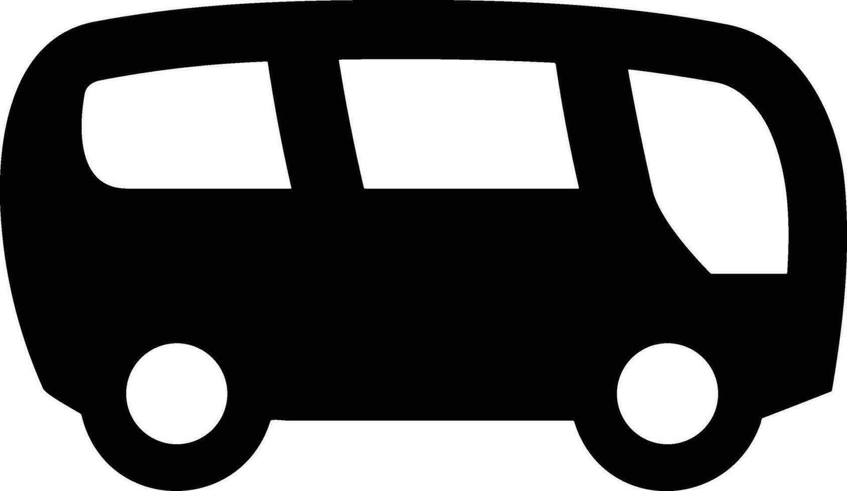Bus transportation symbol icon vector image. Illustration of the silhouette bus transport public travel design image. EPS 10
