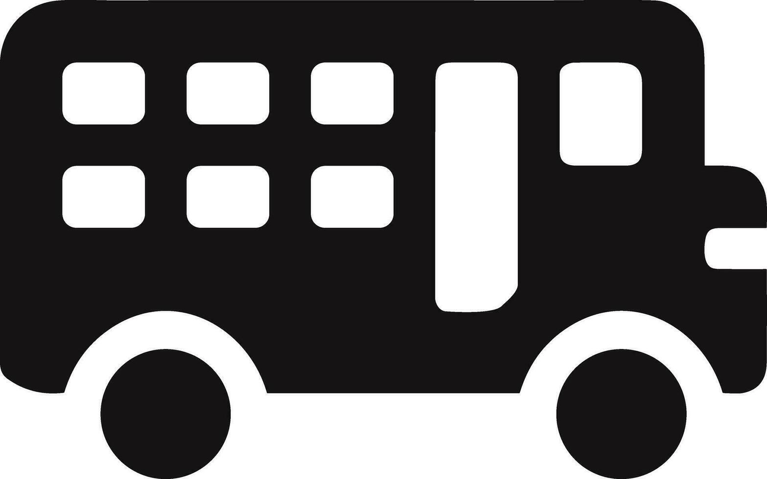 Bus transportation symbol icon vector image. Illustration of the silhouette bus transport public travel design image. EPS 10