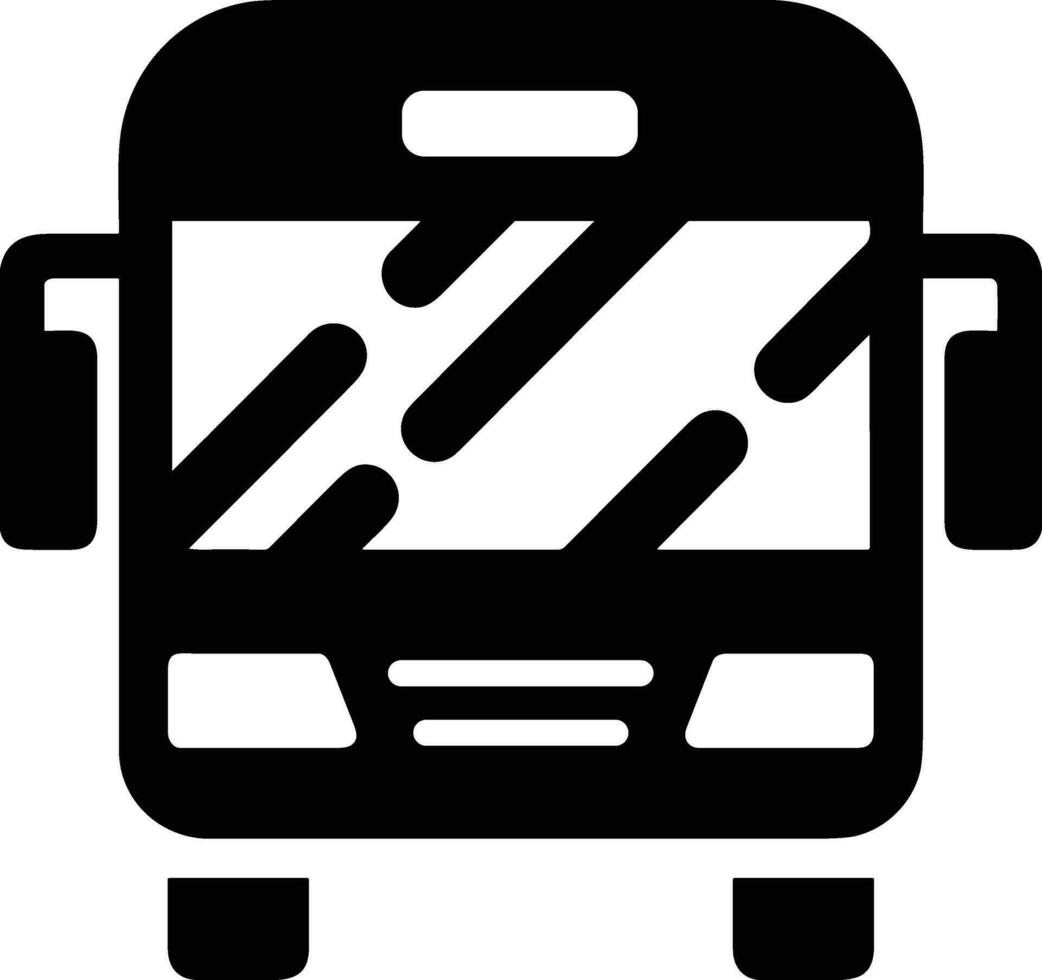Bus transportation symbol icon vector image. Illustration of the silhouette bus transport public travel design image. EPS 10