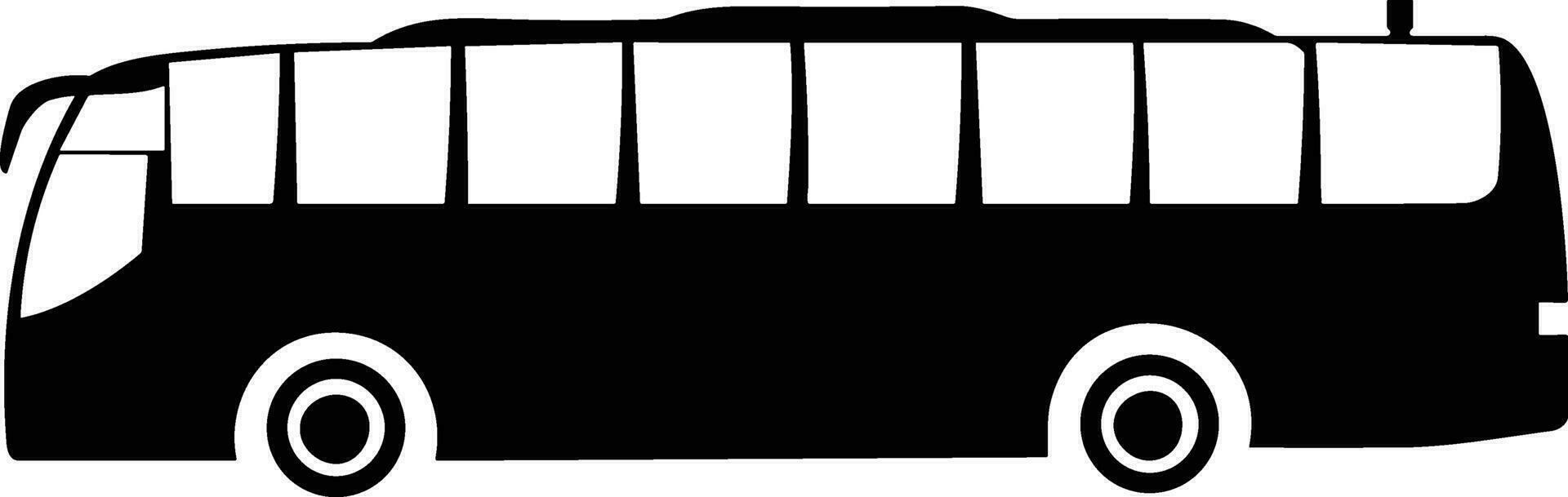 Bus transportation symbol icon vector image. Illustration of the silhouette bus transport public travel design image. EPS 10
