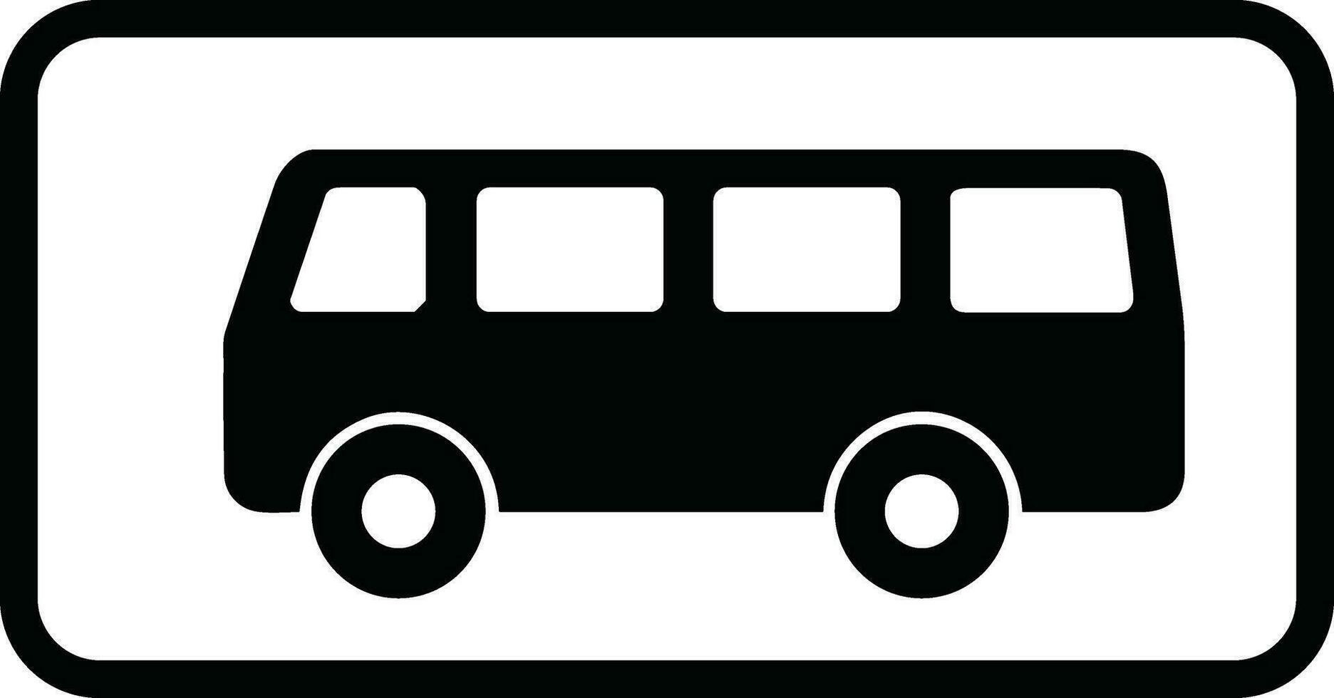 Bus transportation symbol icon vector image. Illustration of the silhouette bus transport public travel design image. EPS 10