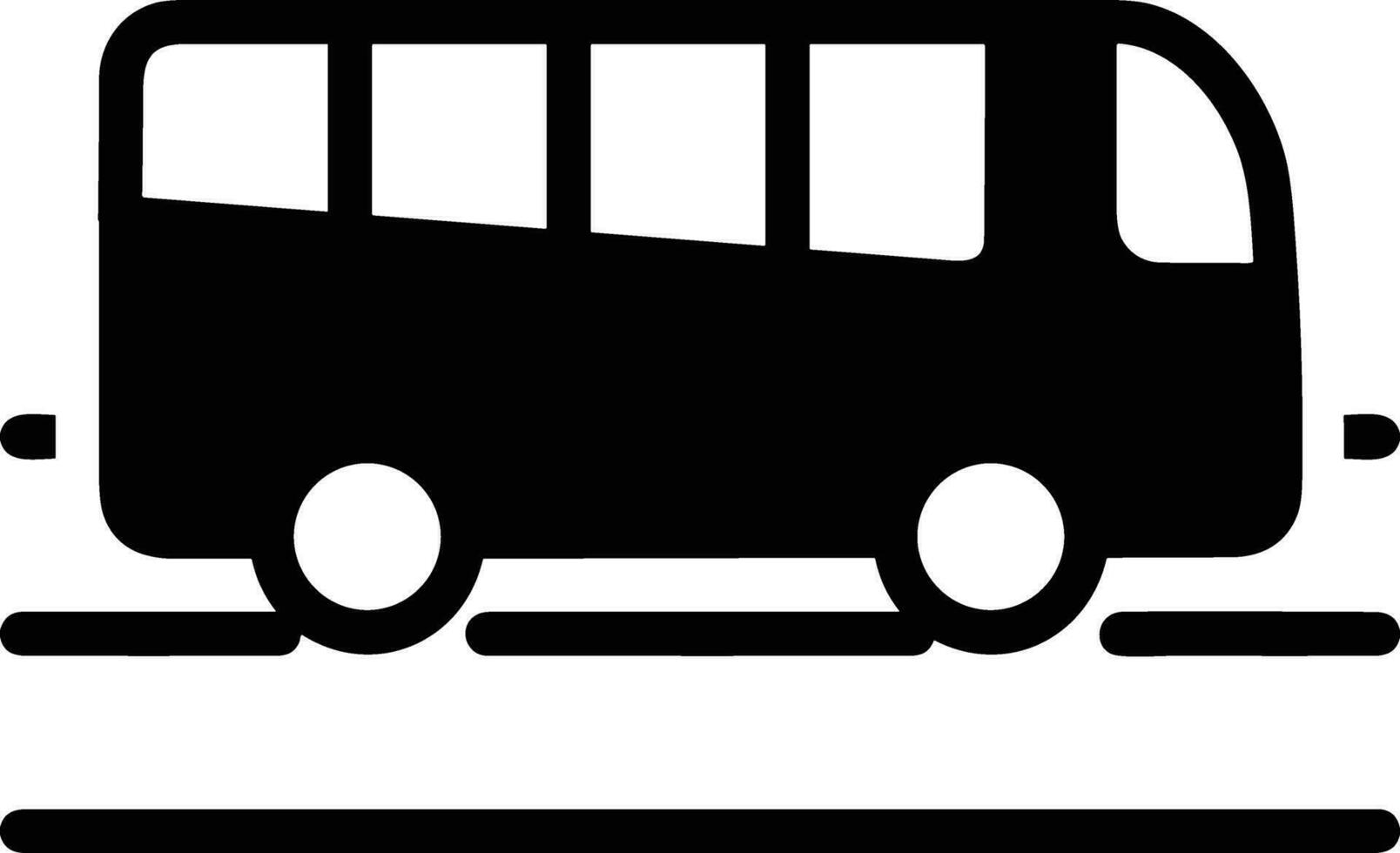 Bus transportation symbol icon vector image. Illustration of the silhouette bus transport public travel design image. EPS 10