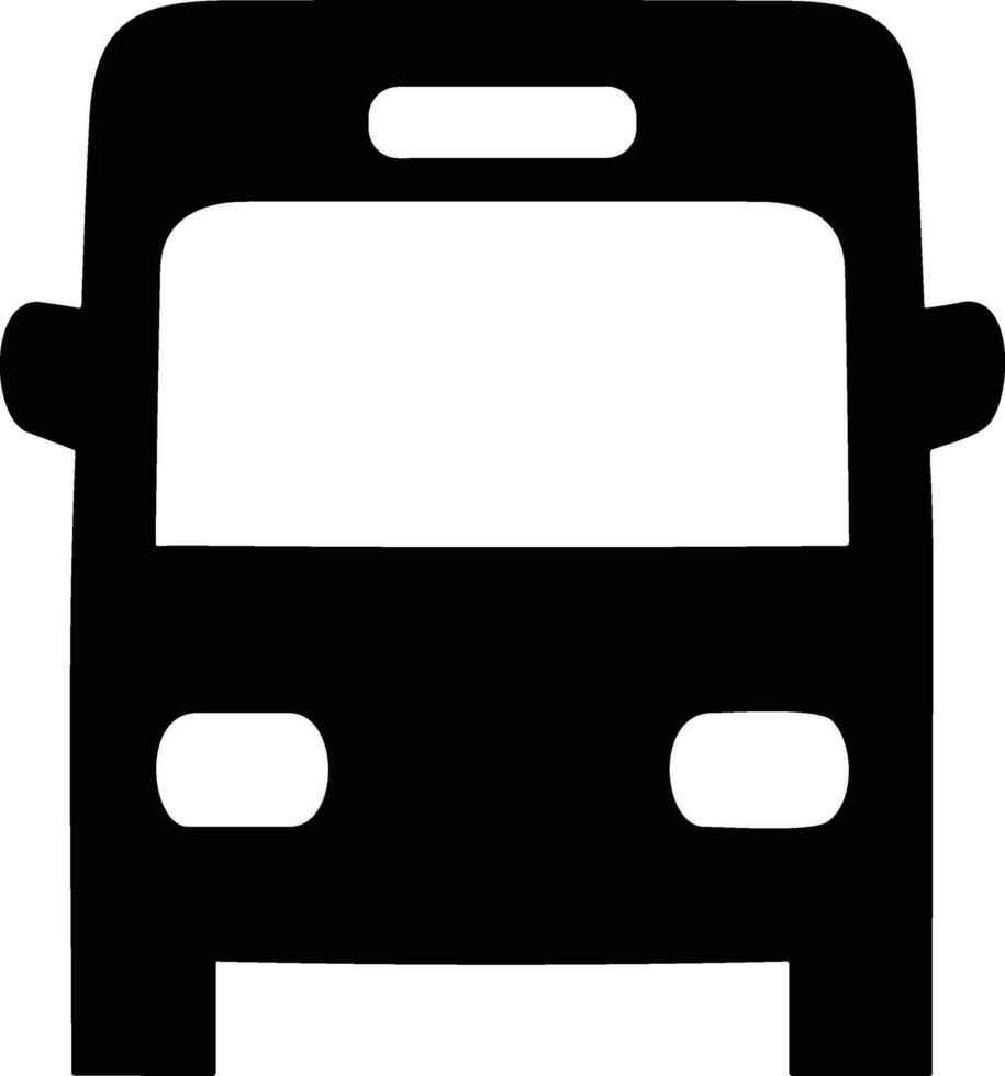 Bus transportation symbol icon vector image. Illustration of the silhouette bus transport public travel design image. EPS 10