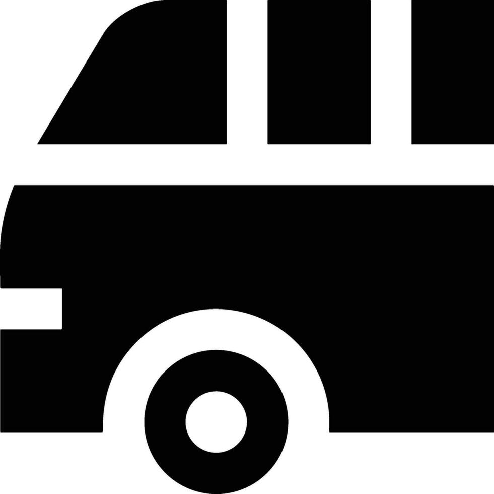 Bus transportation symbol icon vector image. Illustration of the silhouette bus transport public travel design image. EPS 10