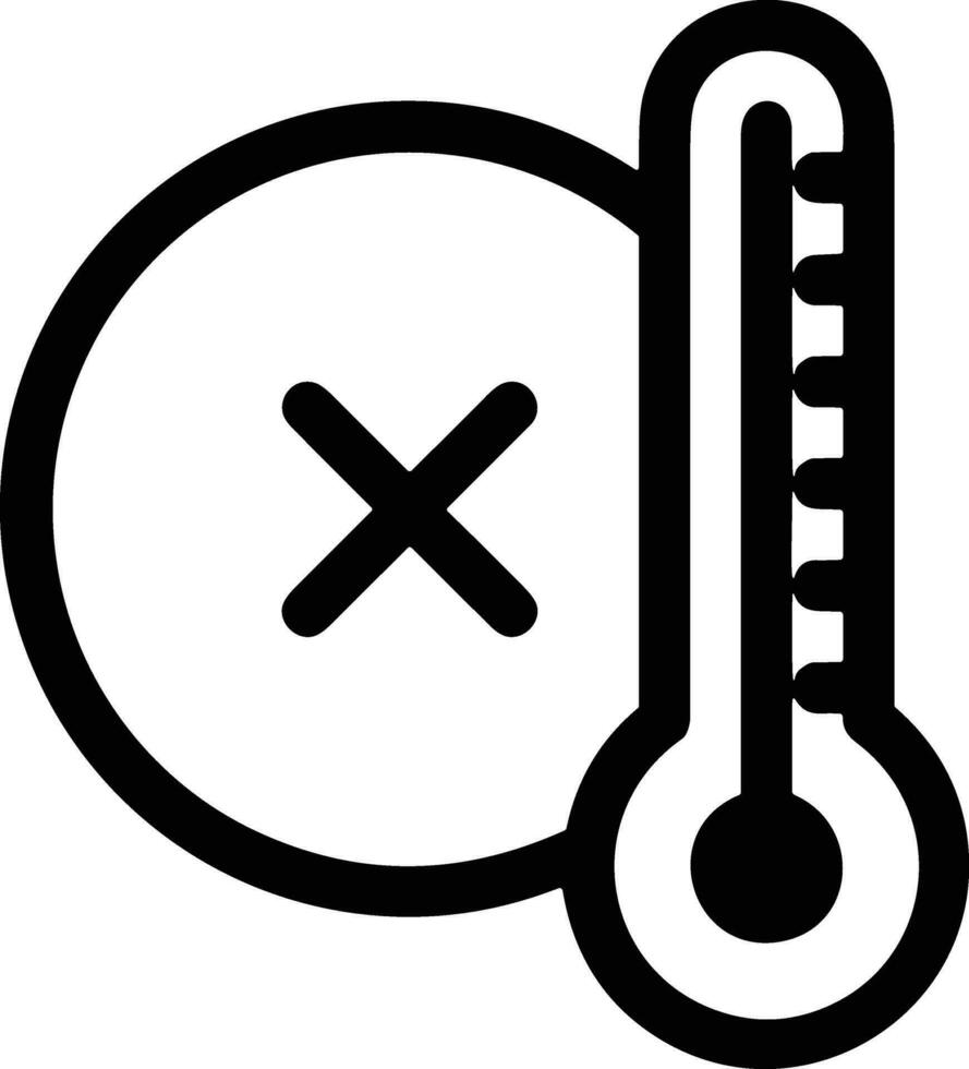 termómetro medicina icono símbolo imagen vector. ilustración de el temperatura frío y caliente medida herramienta diseño imagen.eps 10 vector