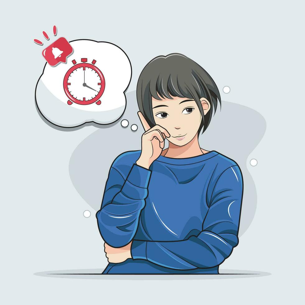 Business Illustration. Work task and time management strategy vector illustration free download