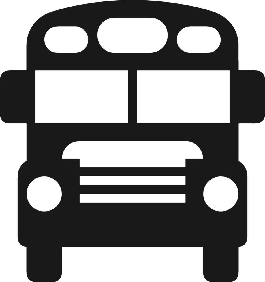 Bus transportation symbol icon vector image. Illustration of the silhouette bus transport public travel design image. EPS 10