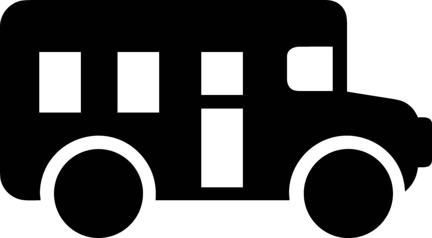 Bus transportation symbol icon vector image. Illustration of the silhouette bus transport public travel design image. EPS 10