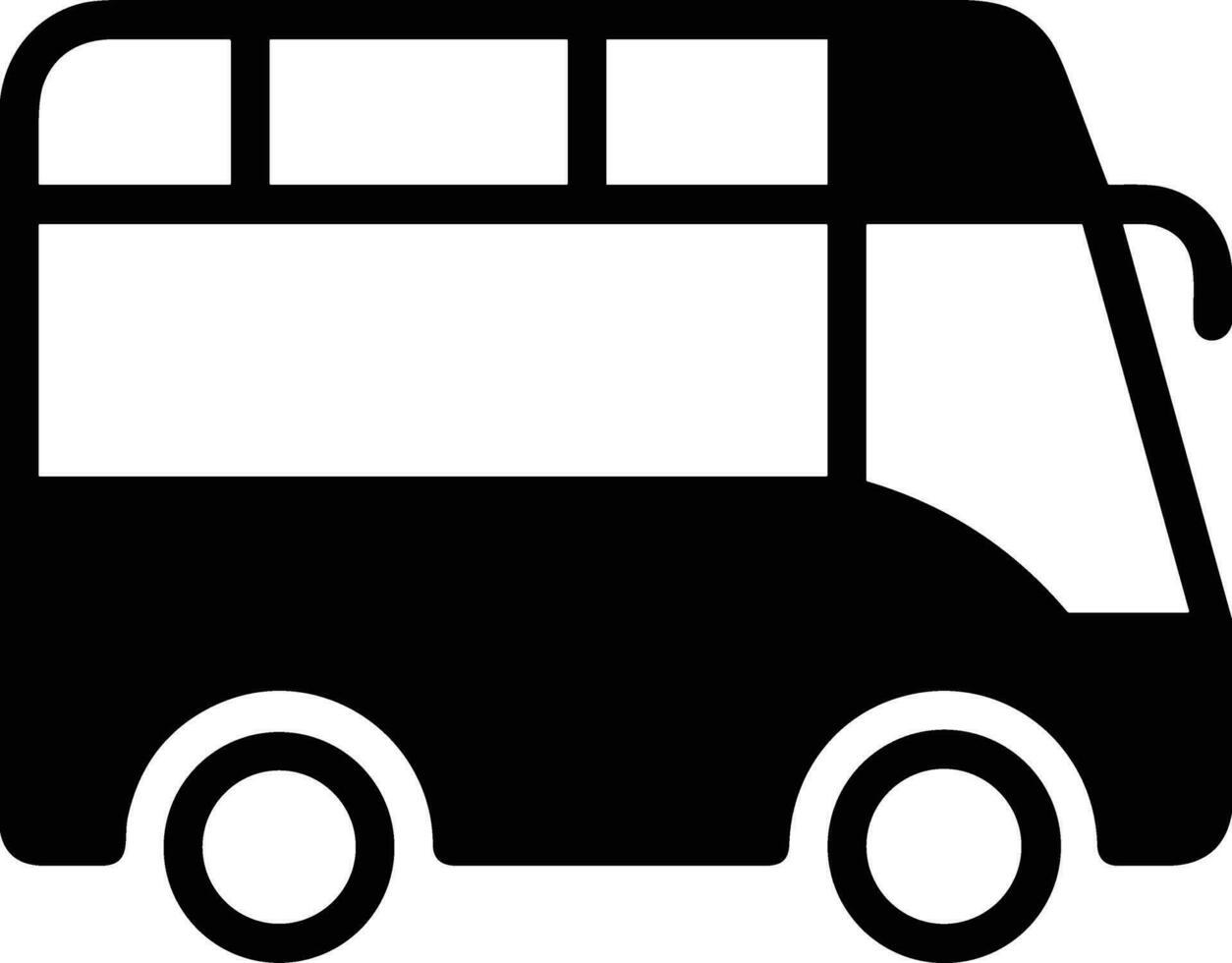 Bus transportation symbol icon vector image. Illustration of the silhouette bus transport public travel design image. EPS 10