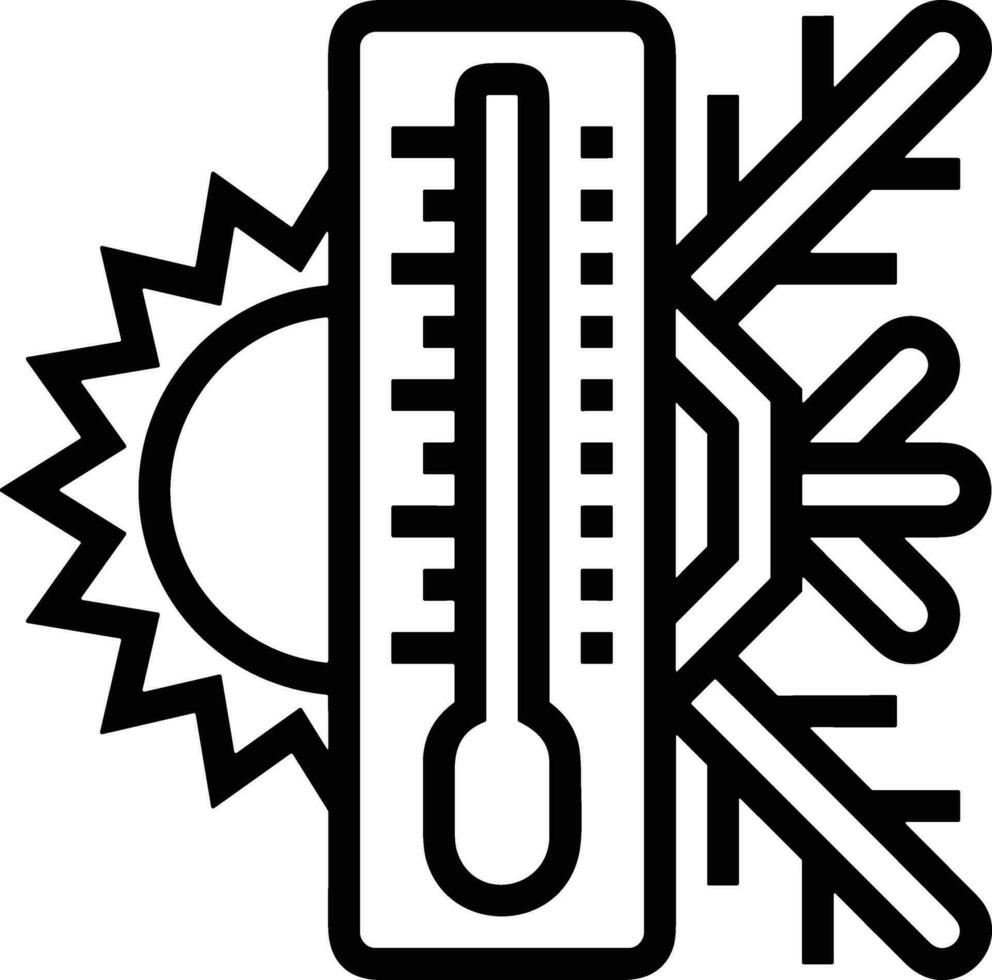 termómetro medicina icono símbolo imagen vector. ilustración de el temperatura frío y caliente medida herramienta diseño imagen.eps 10 vector