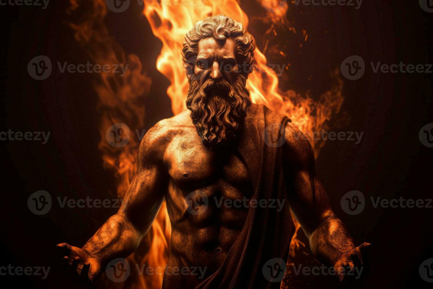 Fire god hephaestus. Generate Ai photo