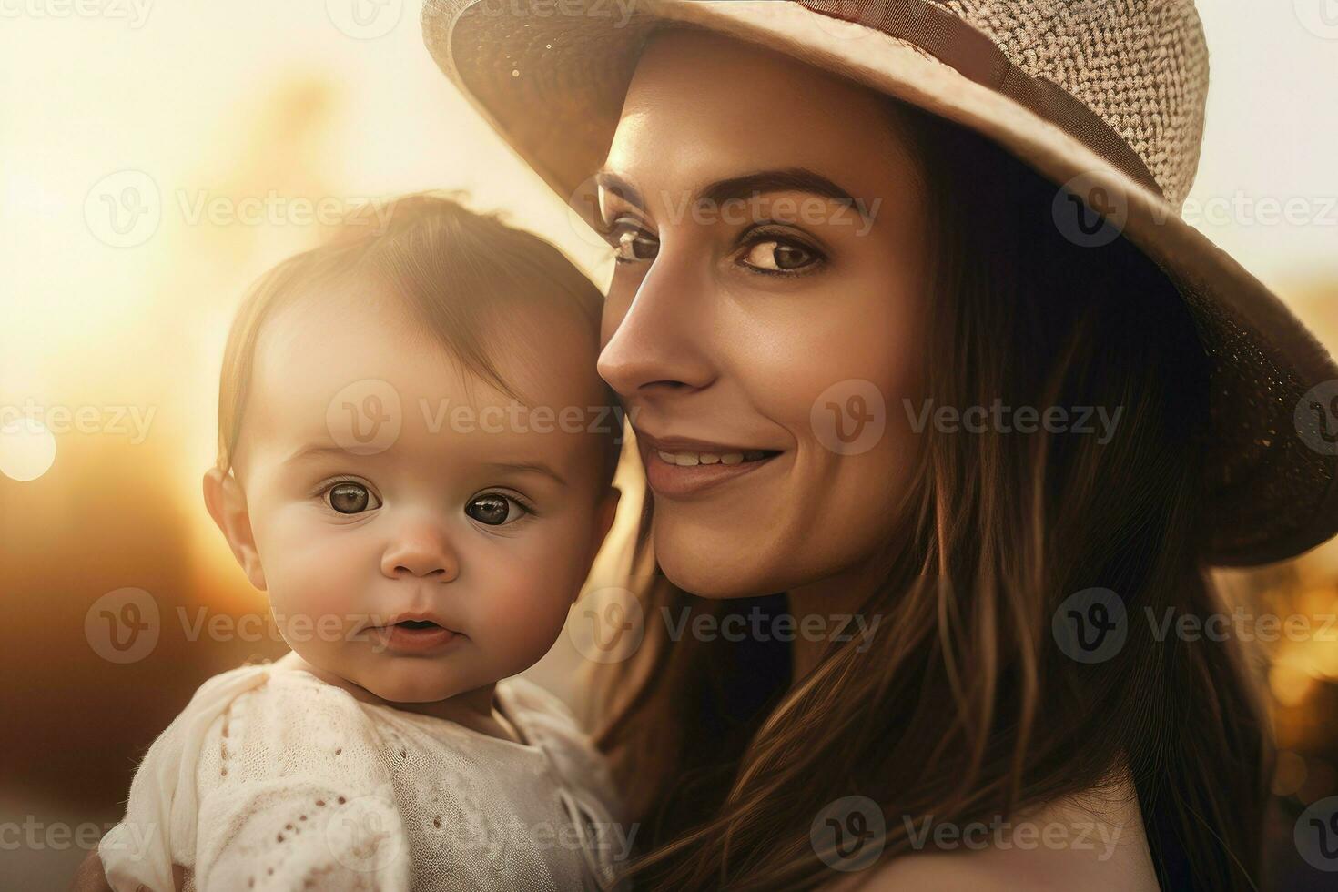 Happy mother baby. Generate Ai photo