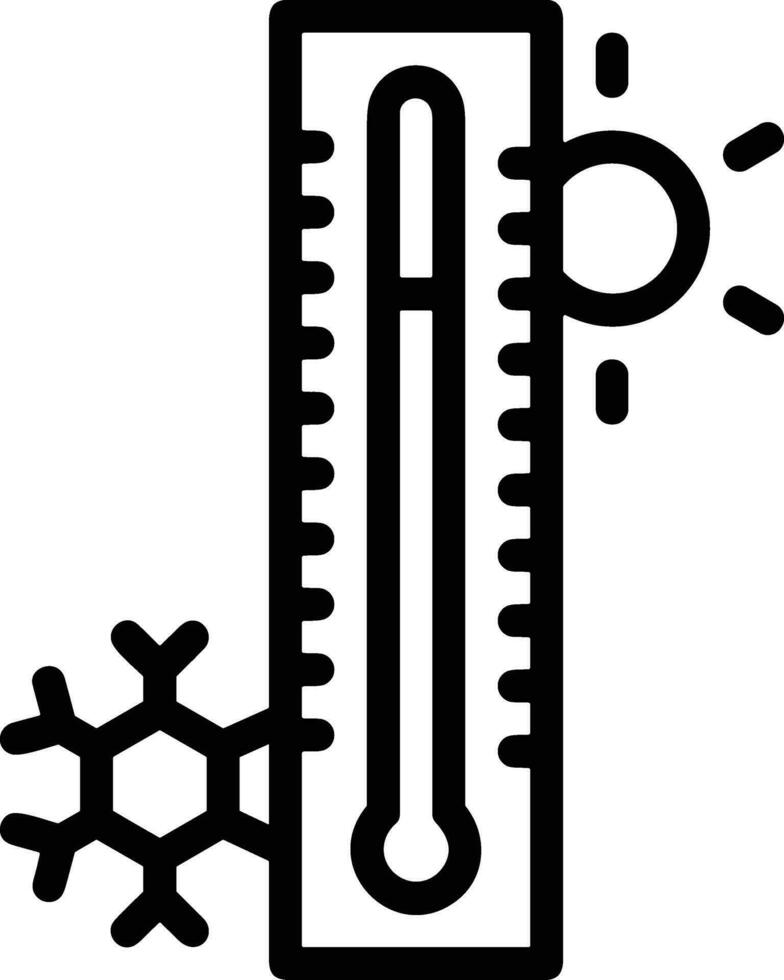 termómetro medicina icono símbolo imagen vector. ilustración de el temperatura frío y caliente medida herramienta diseño imagen.eps 10 vector