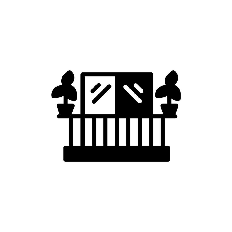 Balkoni icon in vector. Illustration vector