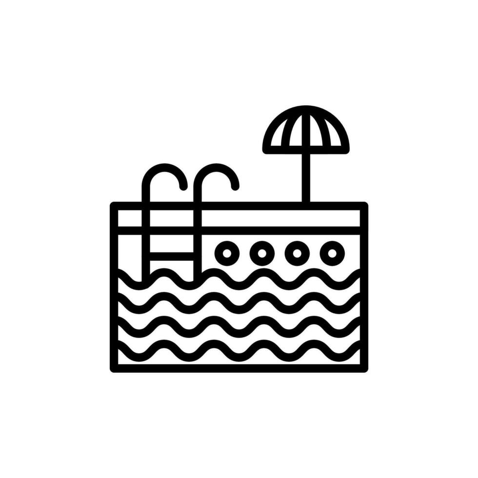 Swimming Pool icon in vector. Illustration vector