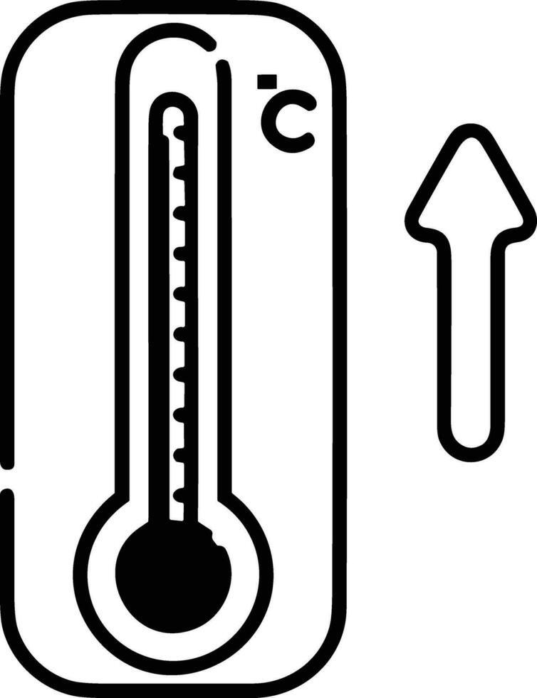 termómetro medicina icono símbolo imagen vector. ilustración de el temperatura frío y caliente medida herramienta diseño imagen.eps 10 vector