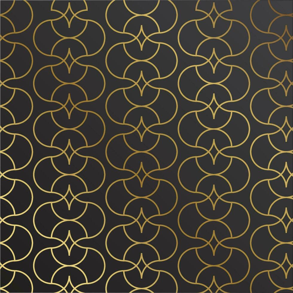 Opulent Sophistication Seamless Geometric Vector Background with Elegantly Ornate Line Abstractions