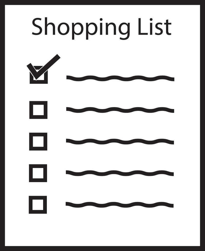 shopping list icon. order list sign. list symbol. flat style. vector