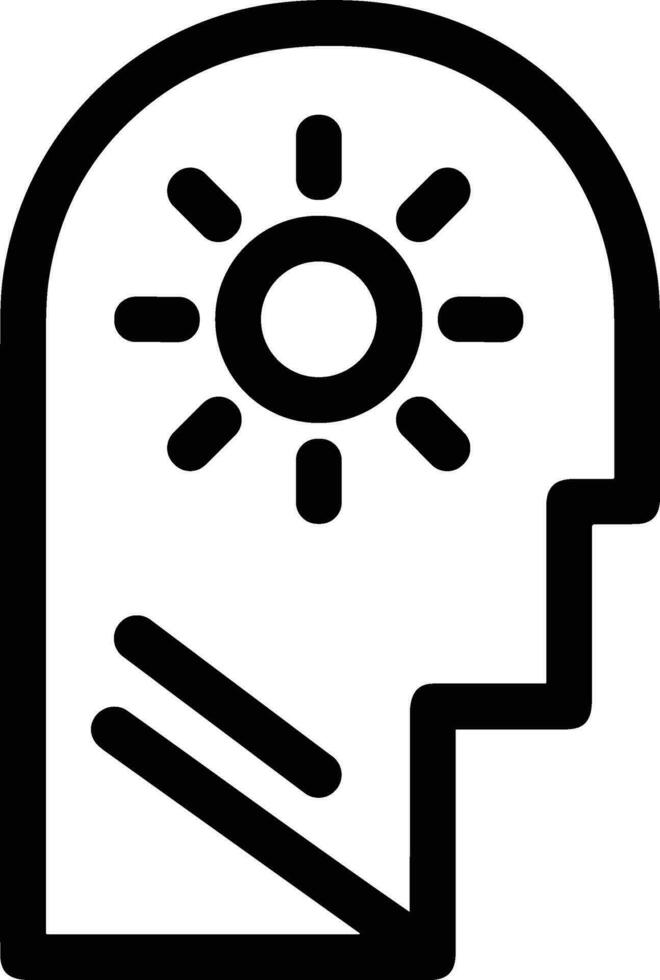 Brain idea symbol icon vector image. Illustration of the creative intelligence think design image. EPS 10