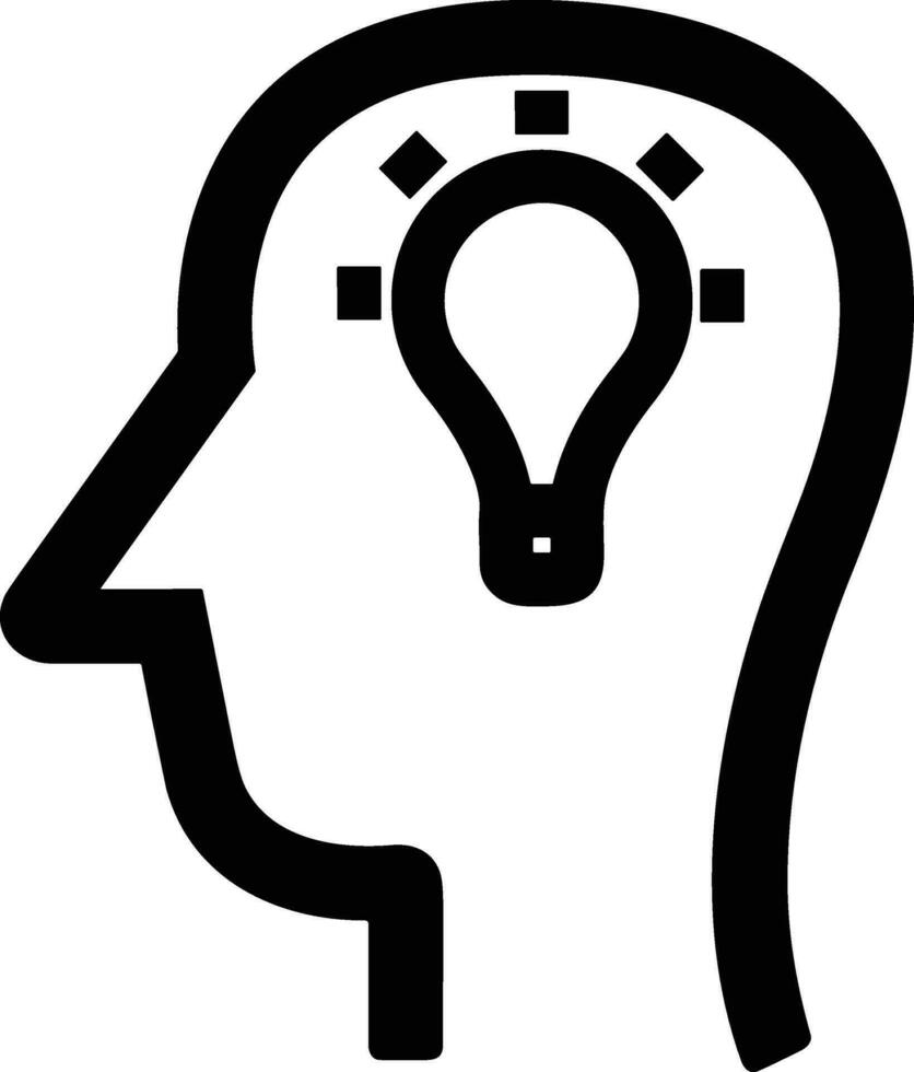 Brain idea symbol icon vector image. Illustration of the creative intelligence think design image. EPS 10