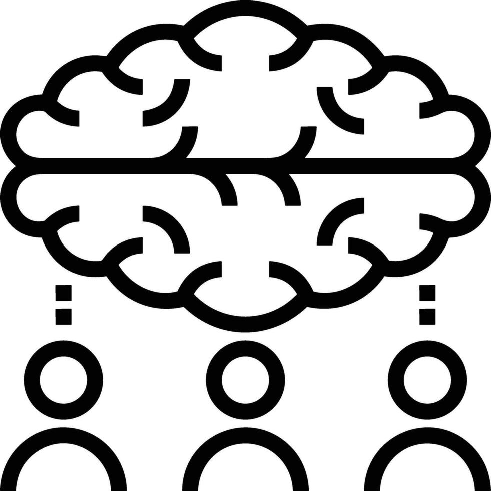 Brain idea symbol icon vector image. Illustration of the creative intelligence think design image. EPS 10
