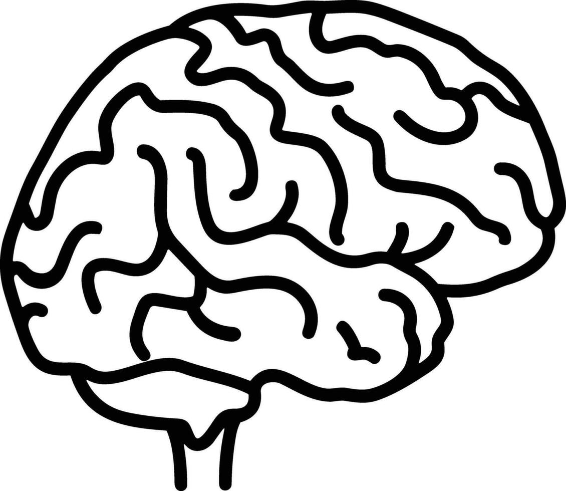 Brain idea symbol icon vector image. Illustration of the creative intelligence think design image. EPS 10