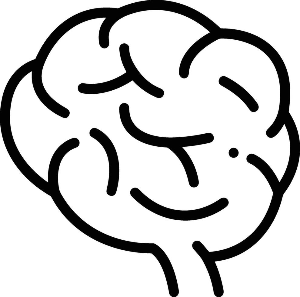 Brain idea symbol icon vector image. Illustration of the creative intelligence think design image. EPS 10