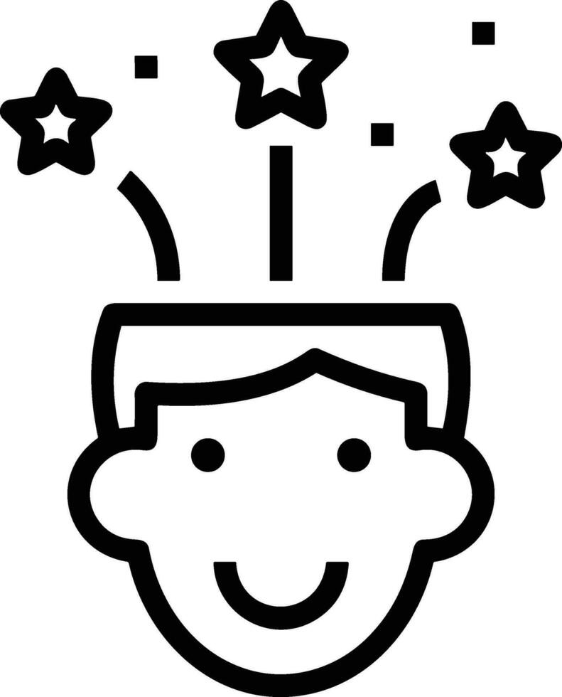 Brain idea symbol icon vector image. Illustration of the creative intelligence think design image. EPS 10