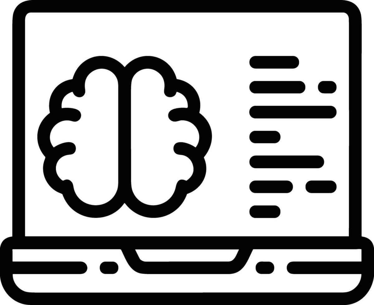 Brain idea symbol icon vector image. Illustration of the creative intelligence think design image. EPS 10