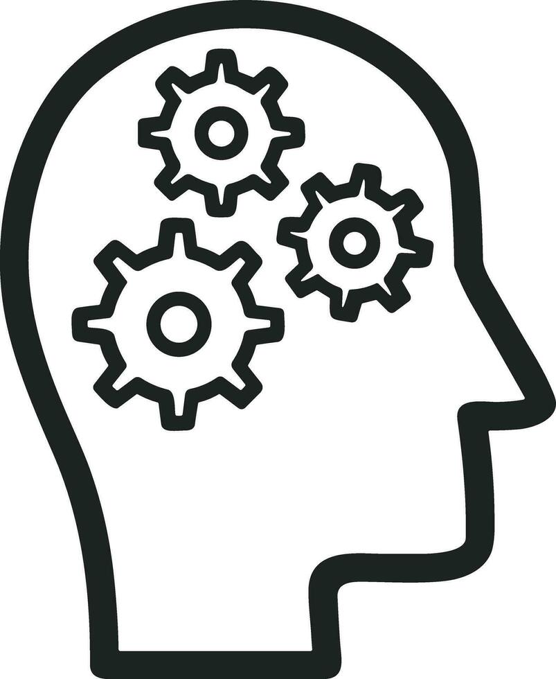 Brain idea symbol icon vector image. Illustration of the creative intelligence think design image. EPS 10