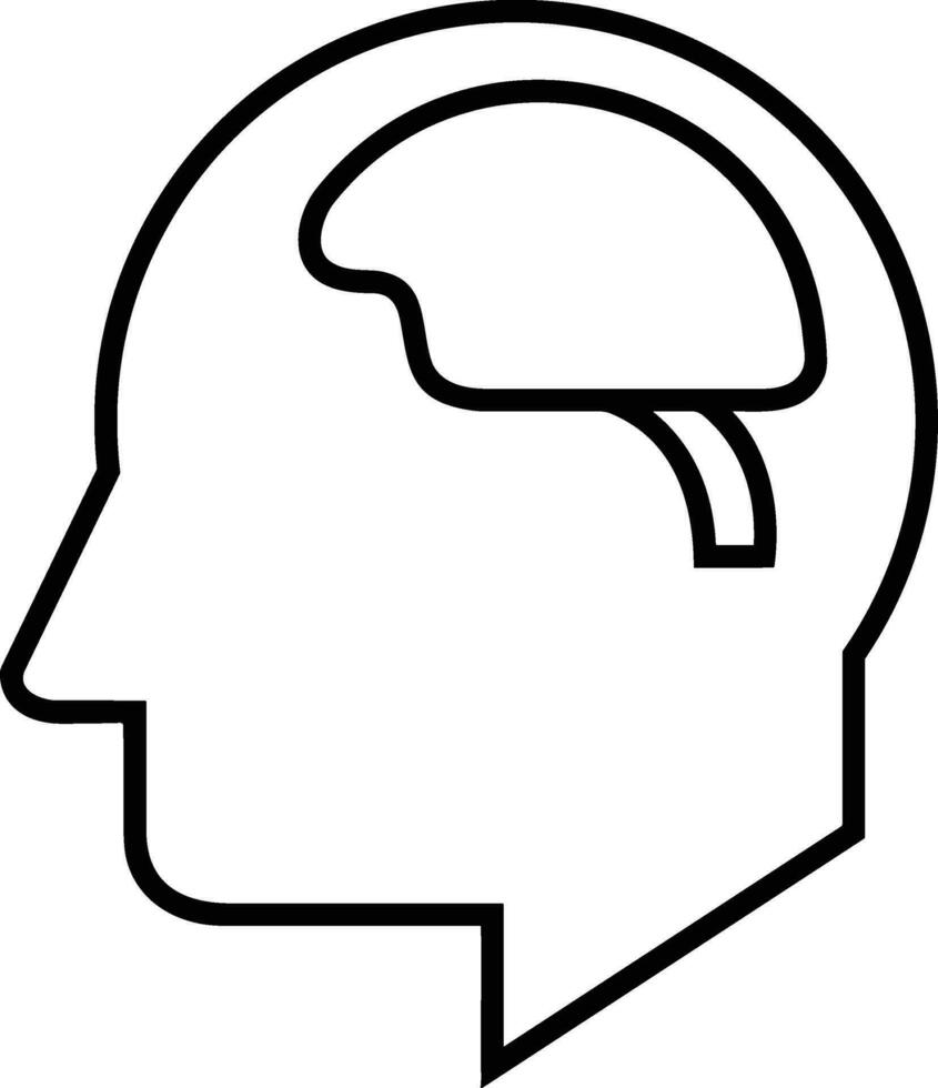 Brain idea symbol icon vector image. Illustration of the creative intelligence think design image. EPS 10