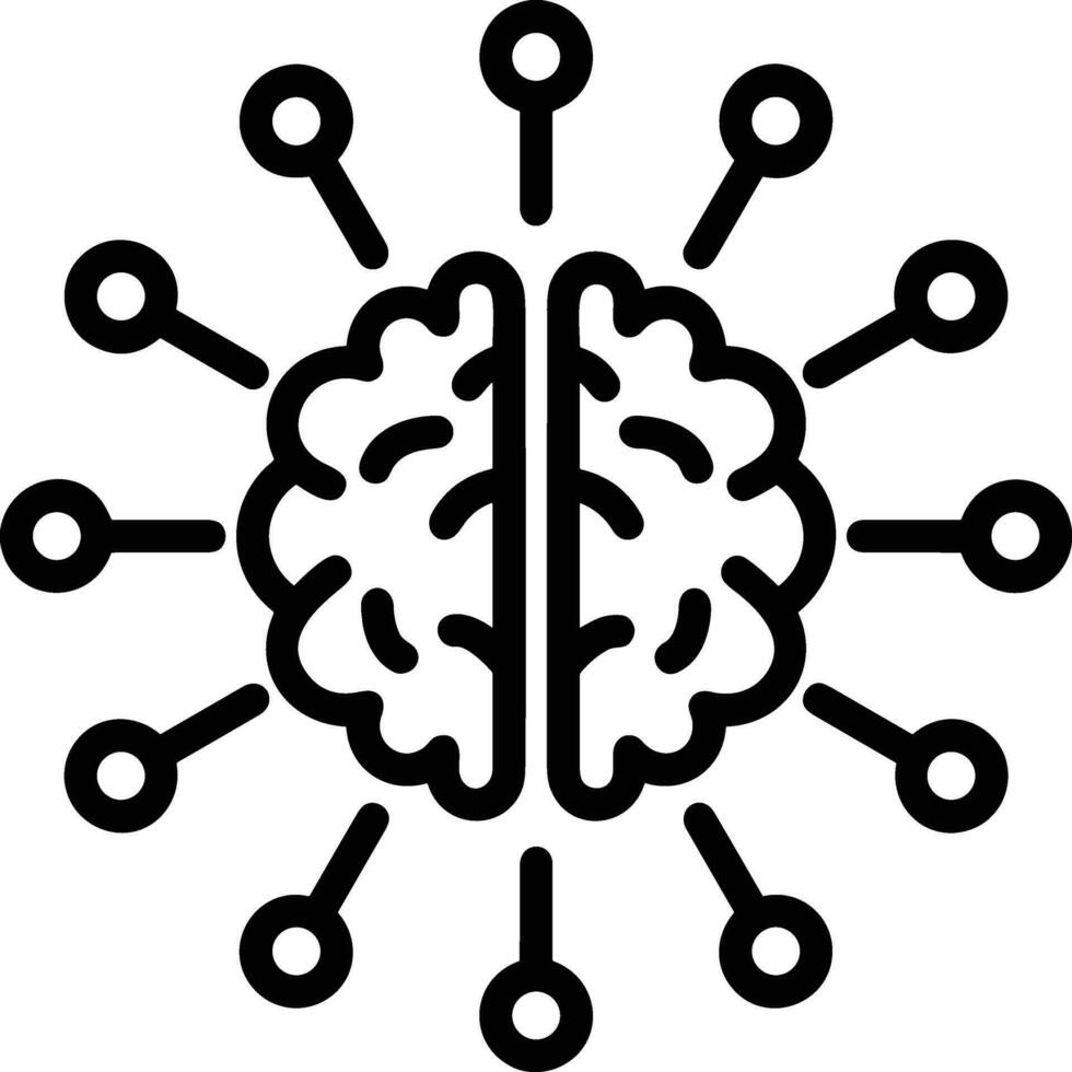 Brain idea symbol icon vector image. Illustration of the creative intelligence think design image. EPS 10