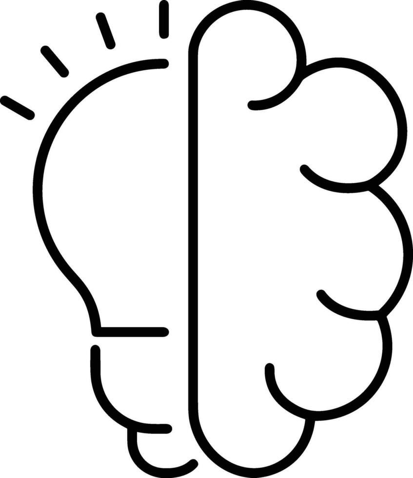 Brain idea symbol icon vector image. Illustration of the creative intelligence think design image. EPS 10