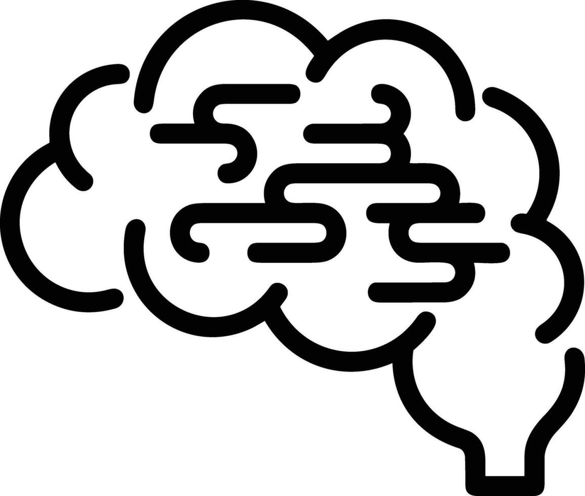 Brain idea symbol icon vector image. Illustration of the creative intelligence think design image. EPS 10