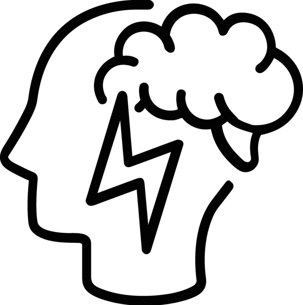 Brain idea symbol icon vector image. Illustration of the creative intelligence think design image. EPS 10