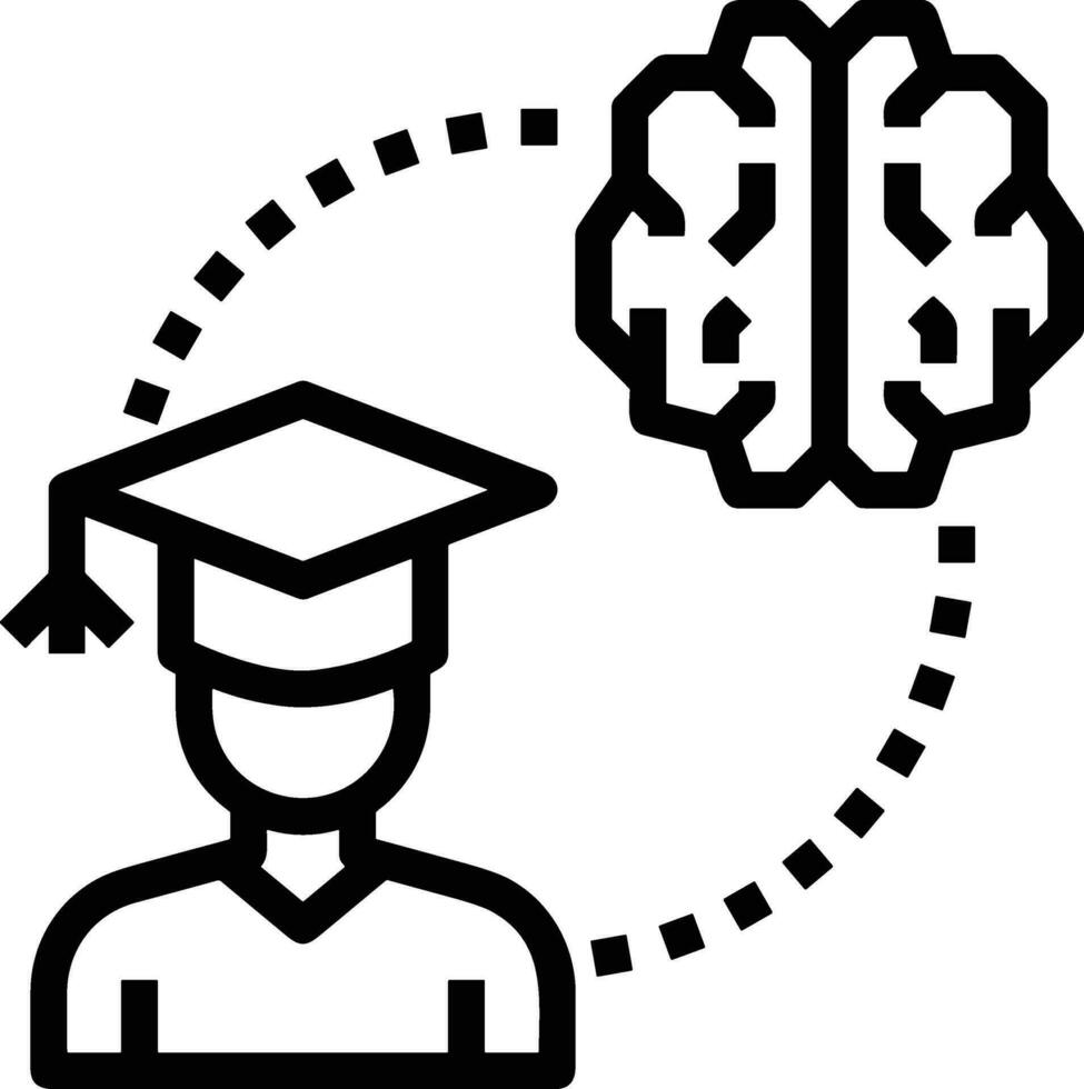 Brain idea symbol icon vector image. Illustration of the creative intelligence think design image. EPS 10