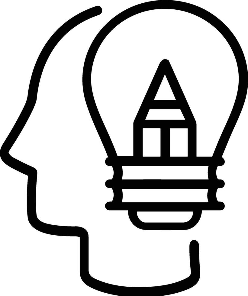 Brain idea symbol icon vector image. Illustration of the creative intelligence think design image. EPS 10