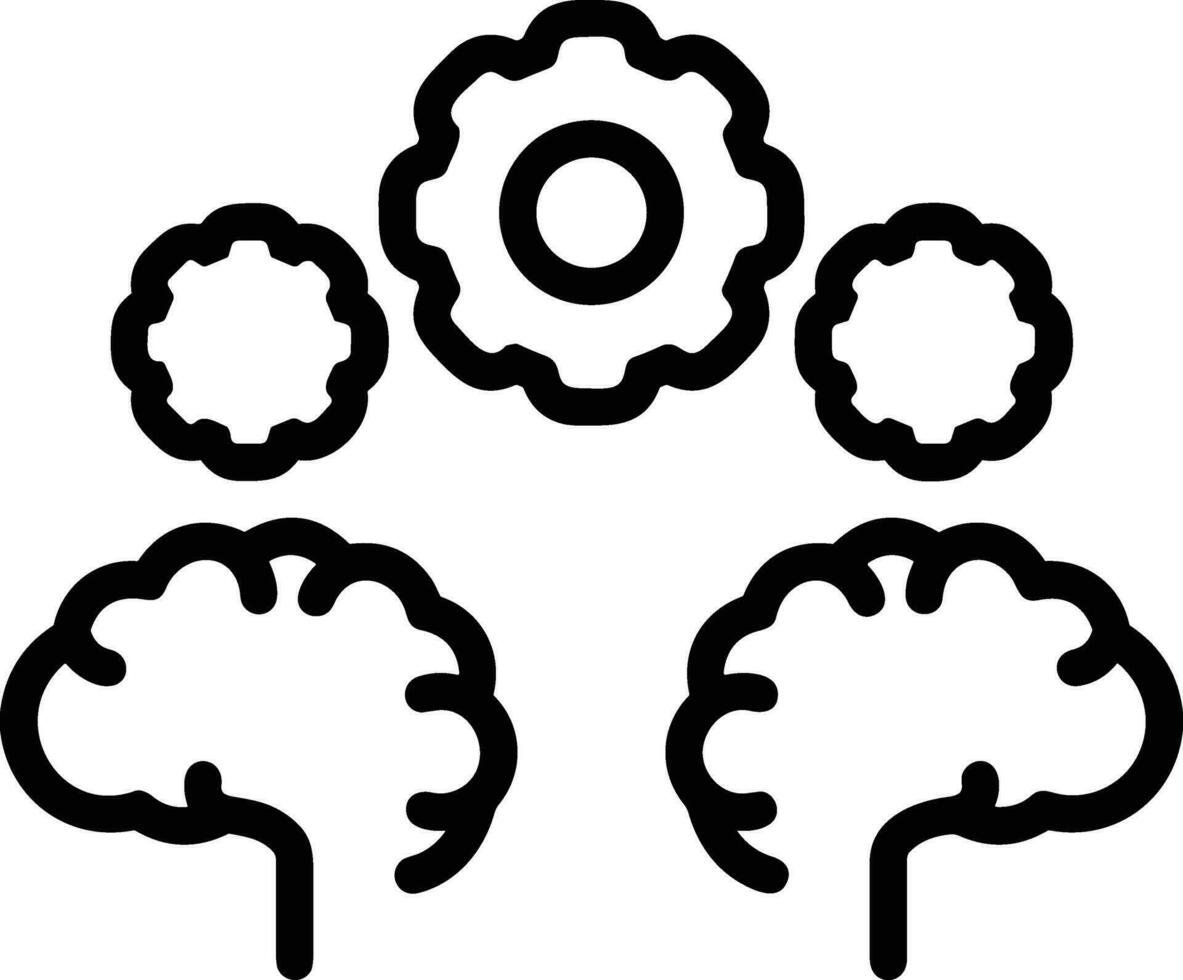 Brain idea symbol icon vector image. Illustration of the creative intelligence think design image. EPS 10