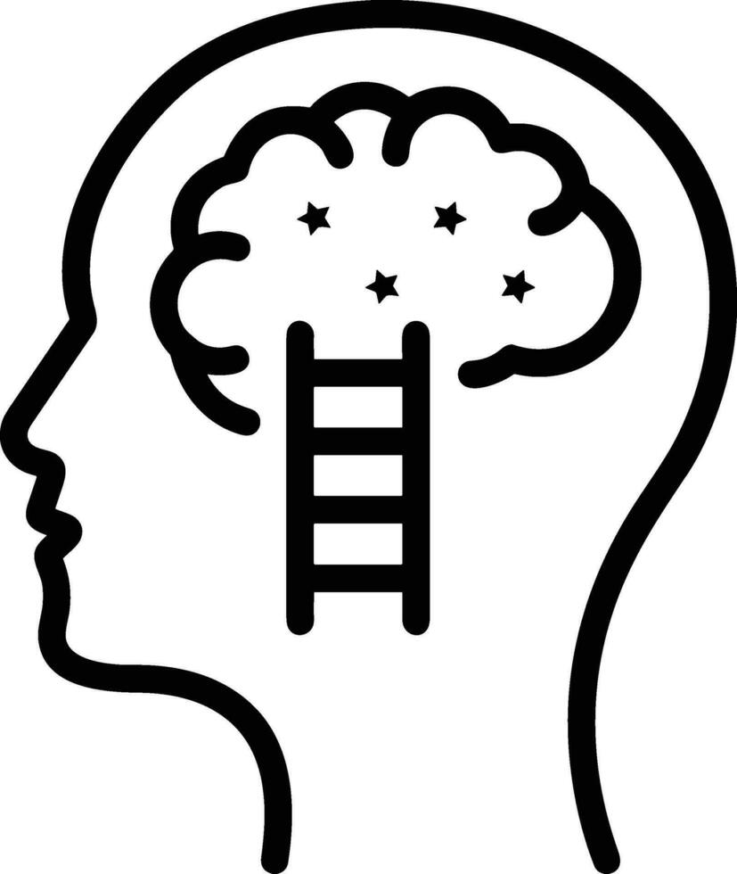 Brain idea symbol icon vector image. Illustration of the creative intelligence think design image. EPS 10