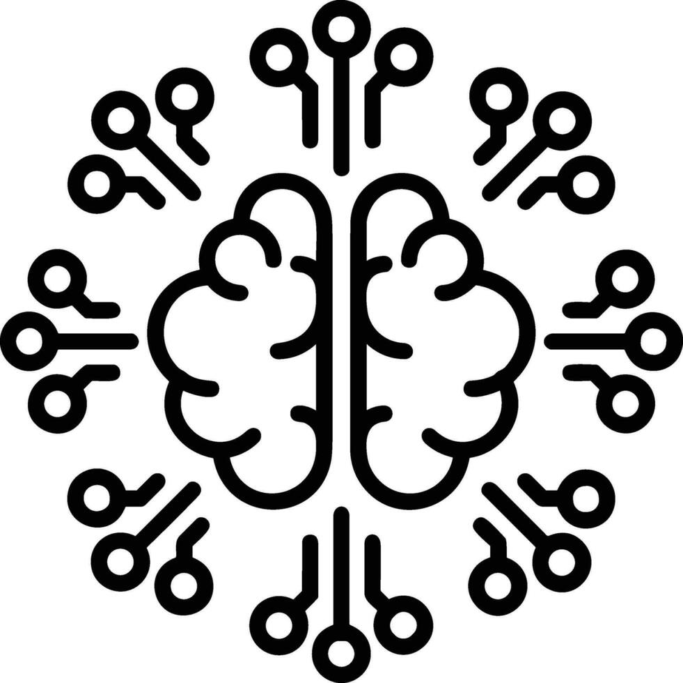 Brain idea symbol icon vector image. Illustration of the creative intelligence think design image. EPS 10