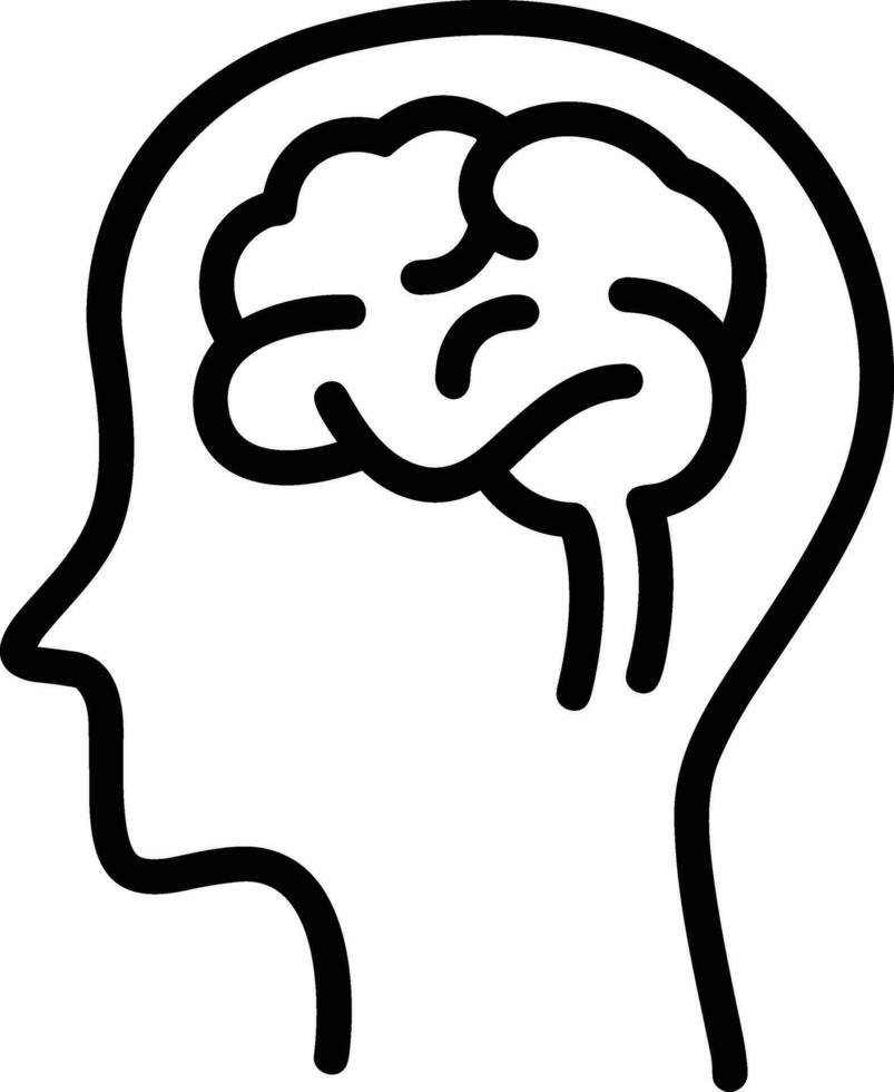 Brain idea symbol icon vector image. Illustration of the creative intelligence think design image. EPS 10