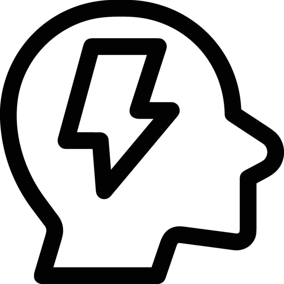 Brain idea symbol icon vector image. Illustration of the creative intelligence think design image. EPS 10