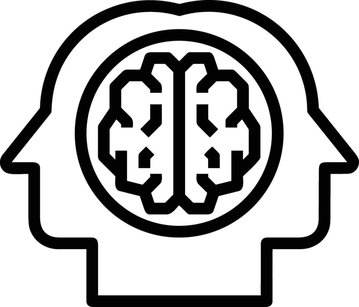 Brain idea symbol icon vector image. Illustration of the creative intelligence think design image. EPS 10