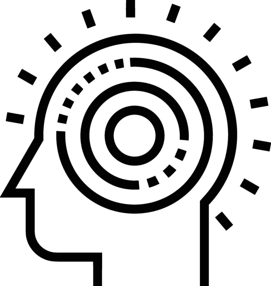 Brain idea symbol icon vector image. Illustration of the creative intelligence think design image. EPS 10