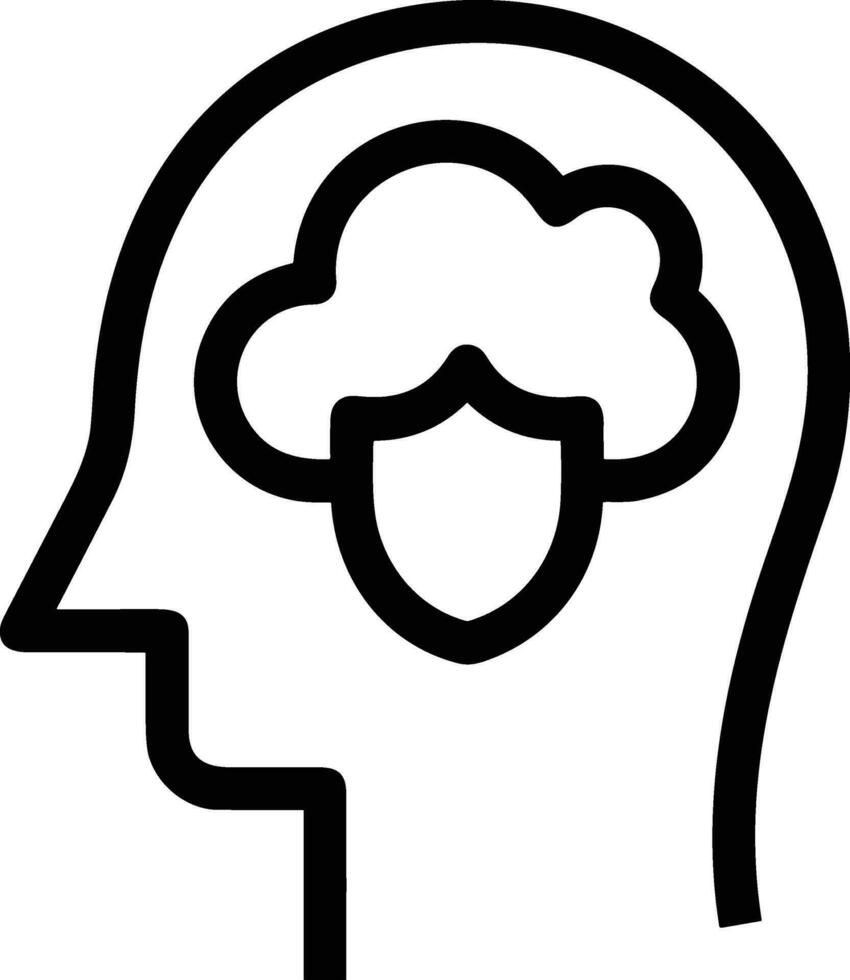 Brain idea symbol icon vector image. Illustration of the creative intelligence think design image. EPS 10