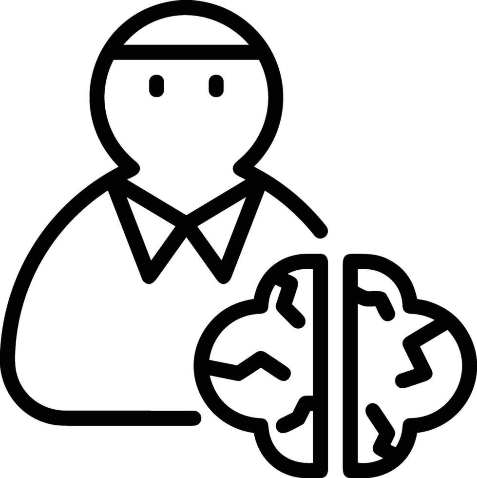 Brain idea symbol icon vector image. Illustration of the creative intelligence think design image. EPS 10