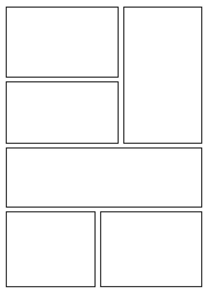 Manga storyboard layout A4 template for rapidly create papers and comic book style page 15 vector